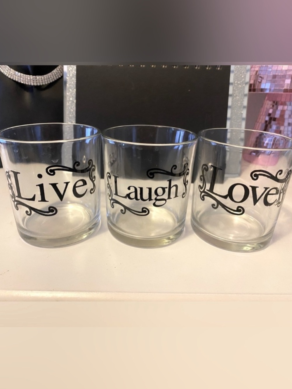 Inspirational Glass Set (Set of 3)